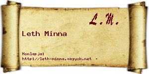 Leth Minna névjegykártya